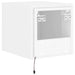 Comodă TV de perete cu lumini LED, alb, 30,5x35x30 cm - WALTI WALTI