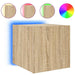 Comodă TV de perete cu lumini LED, stejar sonoma, 30,5x35x30 cm - WALTI WALTI