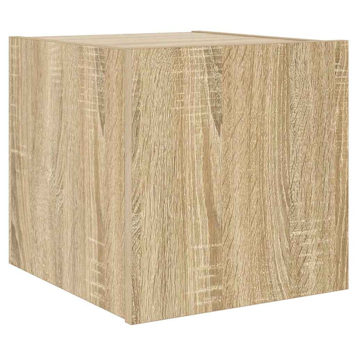 Comodă TV de perete cu lumini LED, stejar sonoma, 30,5x35x30 cm - WALTI WALTI