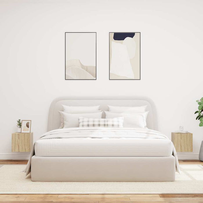 Comodă TV de perete cu LED, 2 buc. stejar sonoma, 30,5x35x30 cm - WALTI WALTI