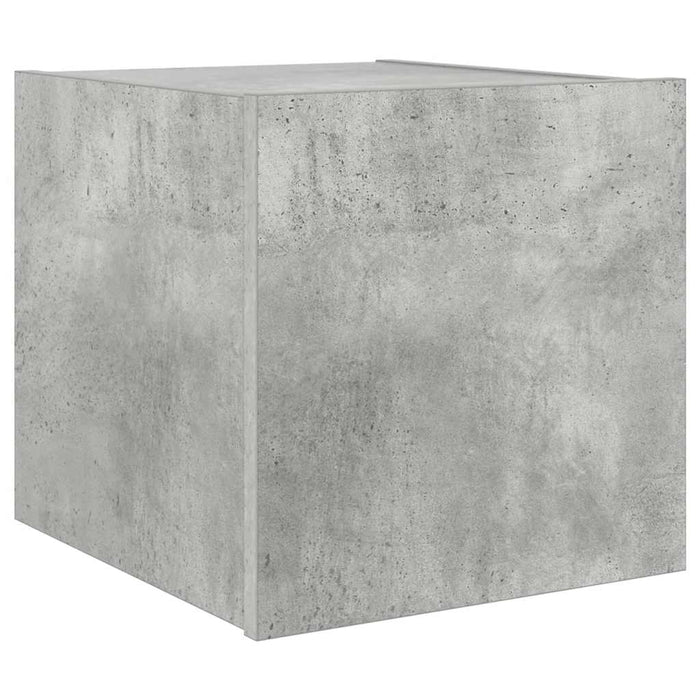 Comodă TV de perete cu lumini LED, gri beton, 30,5x35x30 cm - WALTI WALTI
