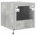 Comodă TV de perete cu lumini LED, gri beton, 30,5x35x30 cm - WALTI WALTI