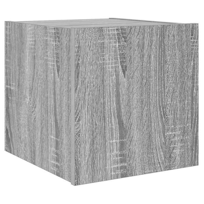Comodă TV de perete cu lumini LED, gri sonoma, 30,5x35x30 cm - WALTI WALTI