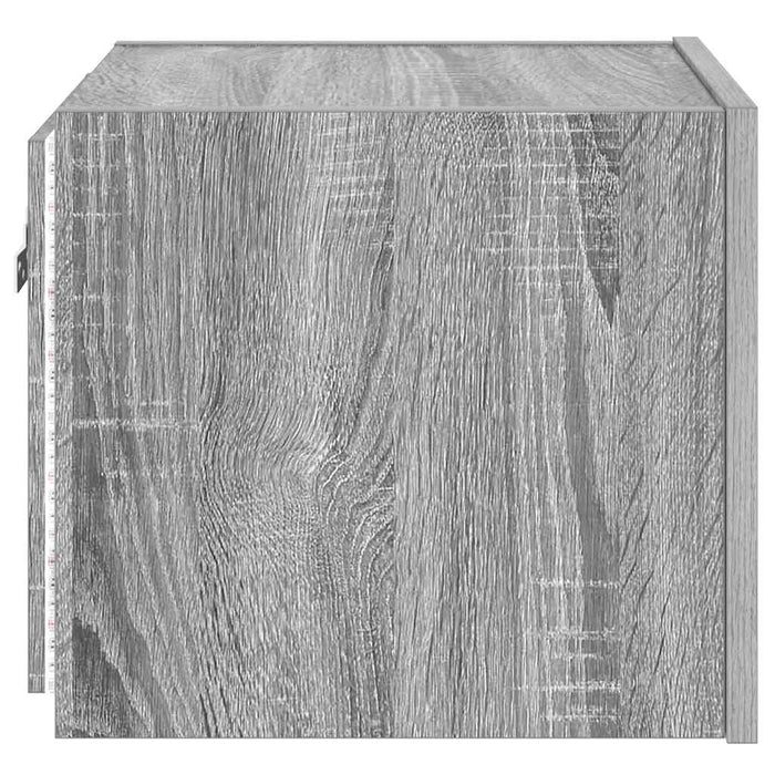 Comodă TV de perete cu lumini LED, gri sonoma, 30,5x35x30 cm - WALTI WALTI