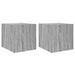 Comode TV cu lumini LED, 2 buc., gri sonoma, 30,5x35x30 cm - WALTI WALTI