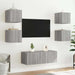 Comode TV cu lumini LED, 2 buc., gri sonoma, 30,5x35x30 cm - WALTI WALTI