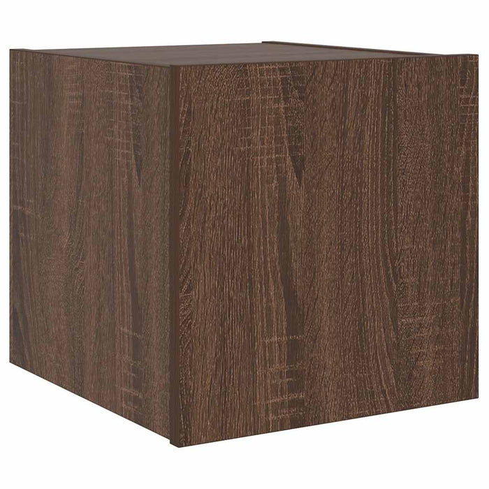 Comodă TV de perete cu lumini LED, stejar maro, 30,5x35x30 cm - WALTI WALTI