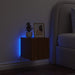 Comodă TV de perete cu lumini LED, stejar maro, 30,5x35x30 cm - WALTI WALTI