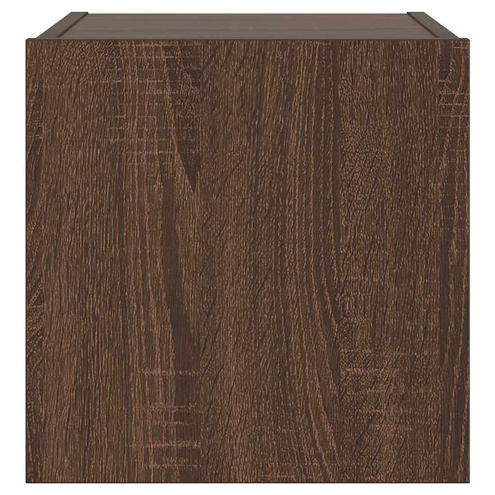 Comodă TV de perete cu LED, 2 buc. stejar maro, 30,5x35x30 cm - WALTI WALTI