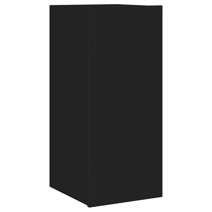 Comodă TV de perete cu lumini LED, negru, 30,5x35x70 cm - WALTI WALTI