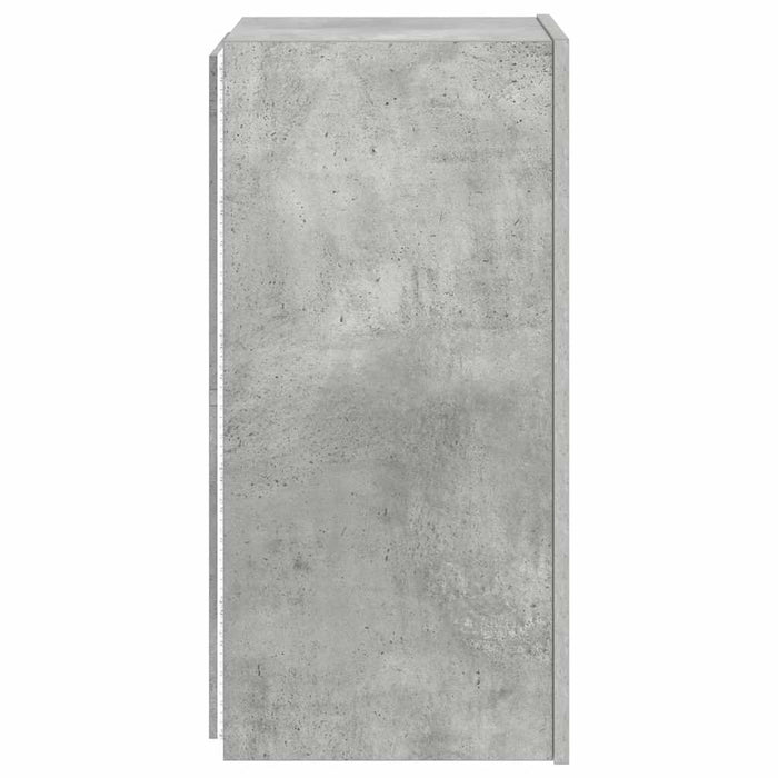 Comodă TV de perete cu lumini LED, gri beton, 30,5x35x70 cm - WALTI WALTI