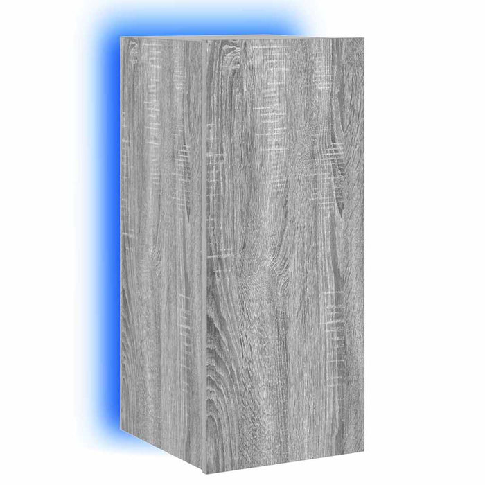 Comodă TV de perete cu lumini LED, gri sonoma, 30,5x35x70 cm - WALTI WALTI