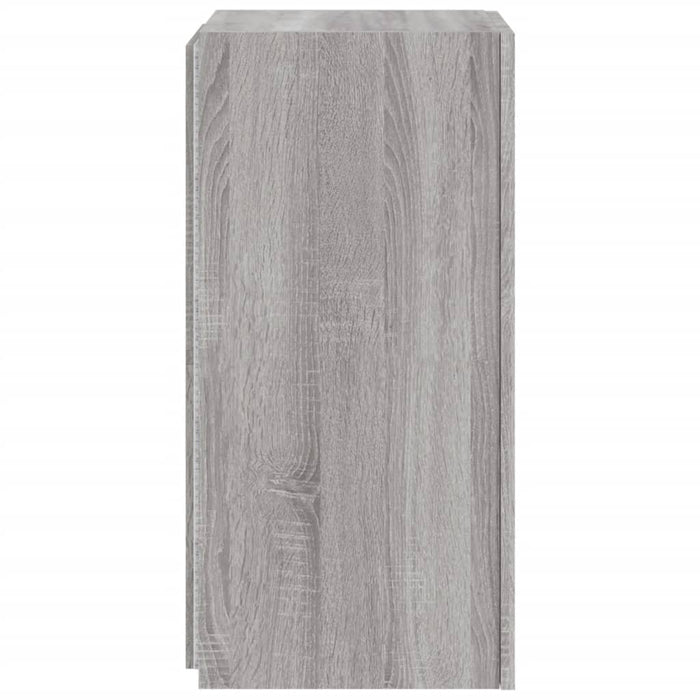 Comode TV cu lumini LED, 2 buc., gri sonoma, 30,5x35x70 cm WALTI
