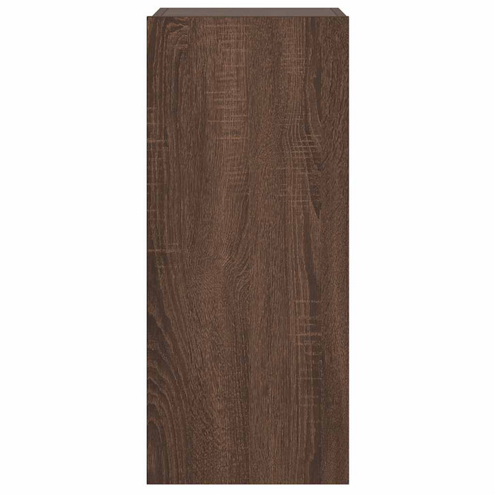 Comodă TV de perete cu lumini LED, stejar maro, 30,5x35x70 cm - WALTI WALTI