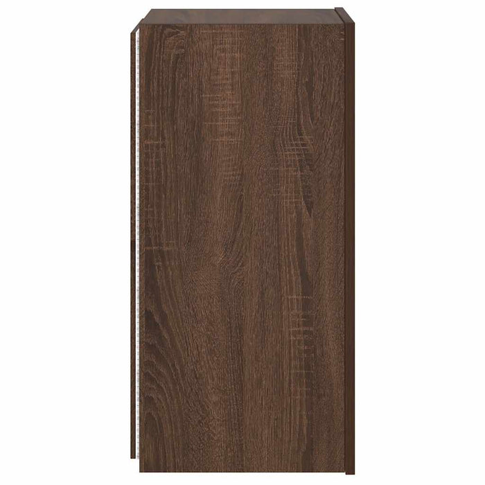 Comodă TV de perete cu lumini LED, stejar maro, 30,5x35x70 cm - WALTI WALTI