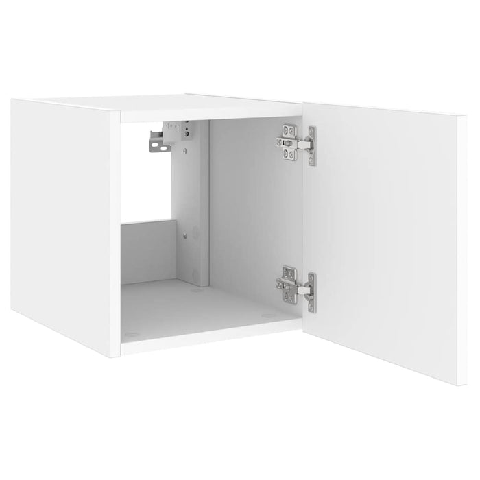 Comodă TV de perete cu lumini LED, alb, 40,5x35x40 cm - WALTI WALTI