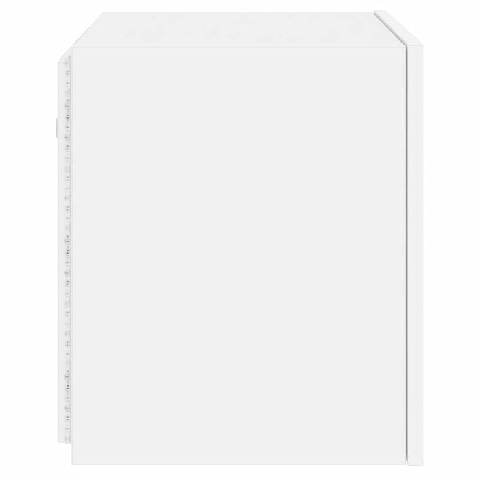 Comodă TV de perete cu lumini LED, alb, 40,5x35x40 cm - WALTI WALTI