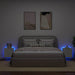 Comode TV de perete cu lumini LED, 2 buc., alb, 40,5x35x40 cm - WALTI WALTI