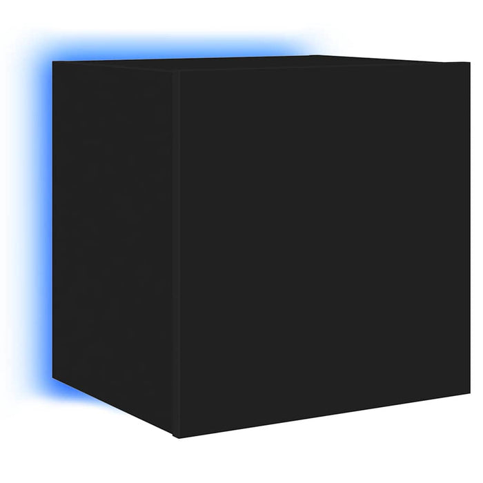 Comodă TV de perete cu lumini LED, negru, 40,5x35x40 cm - WALTI WALTI