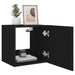 Comode TV de perete cu lumini LED, 2 buc., negru, 40,5x35x40 cm - WALTI WALTI