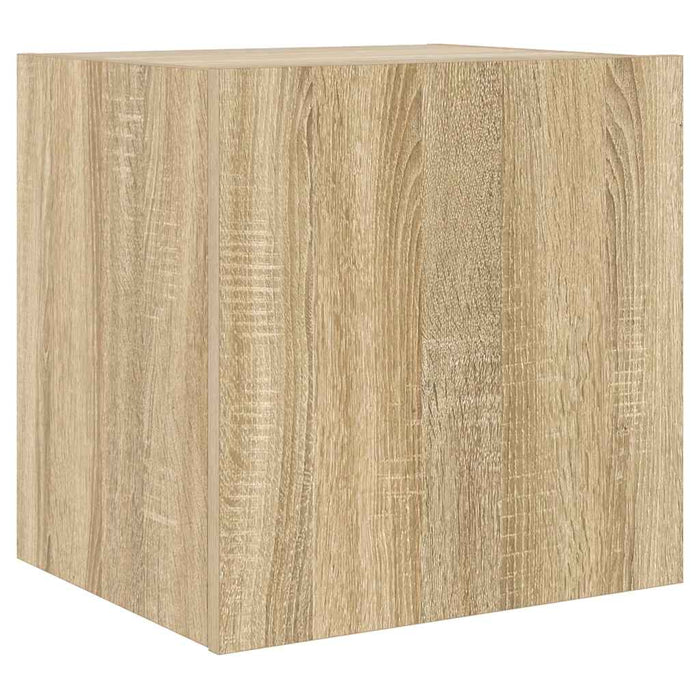 Comodă TV de perete cu lumini LED, stejar sonoma, 40,5x35x40 cm - WALTI WALTI