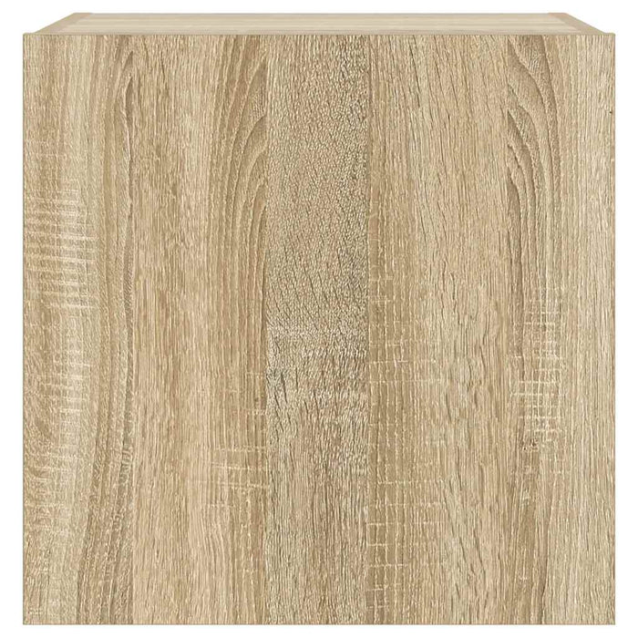Comodă TV de perete cu lumini LED, stejar sonoma, 40,5x35x40 cm - WALTI WALTI
