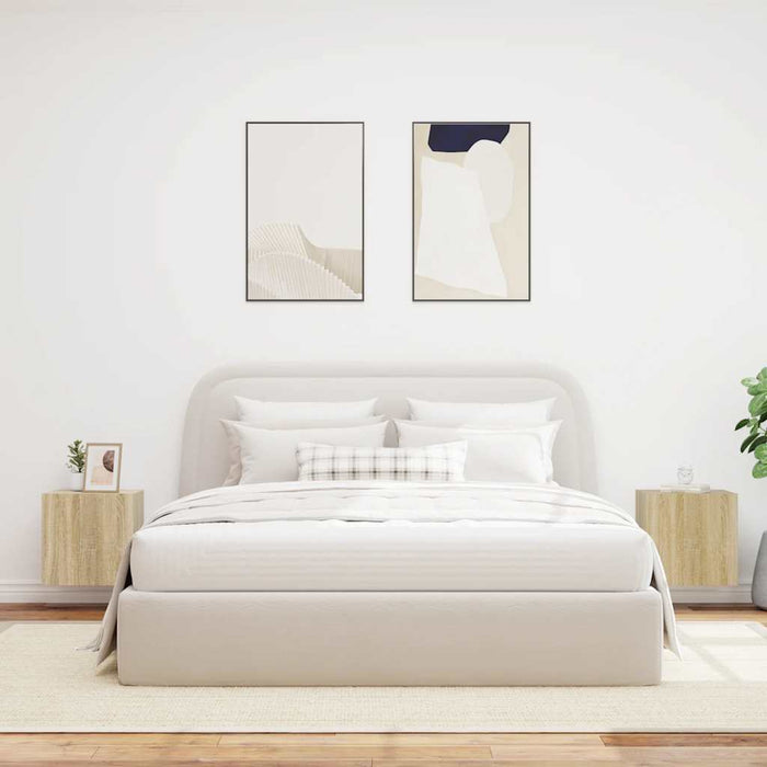 Comodă TV de perete cu LED, 2 buc. stejar sonoma, 40,5x35x40 cm - WALTI WALTI