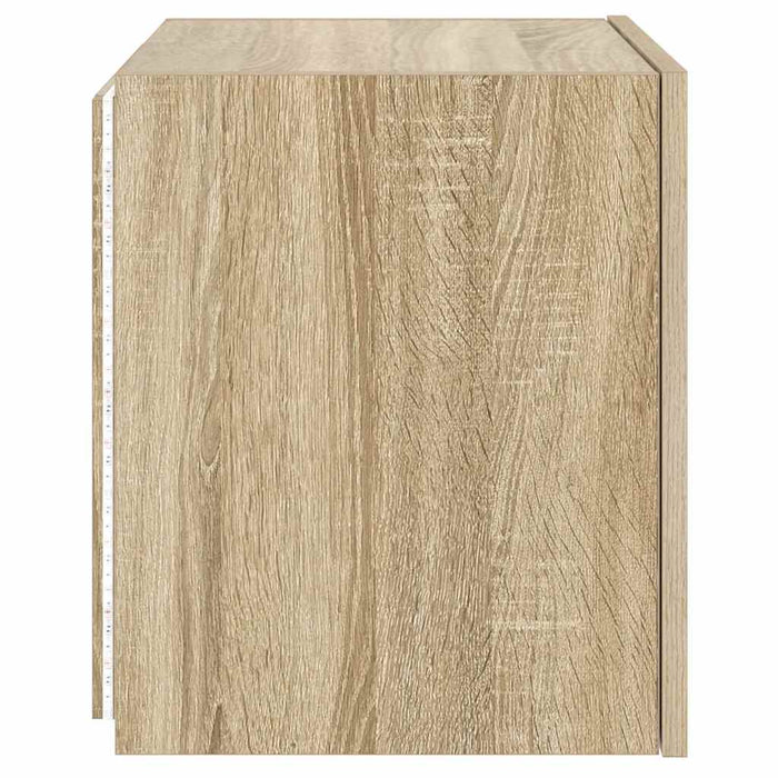 Comodă TV de perete cu LED, 2 buc. stejar sonoma, 40,5x35x40 cm - WALTI WALTI