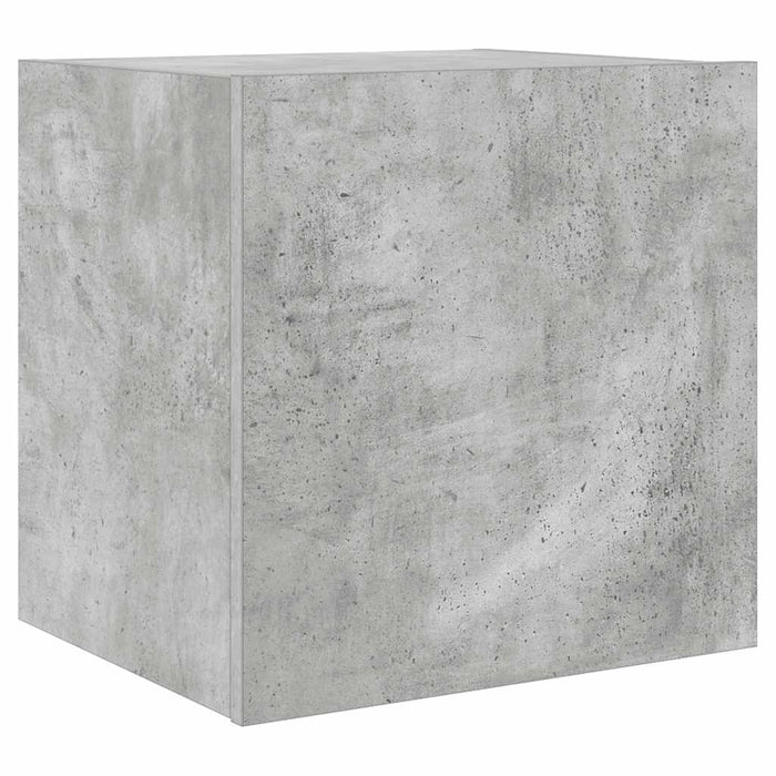 Comodă TV de perete cu lumini LED, gri beton, 40,5x35x40 cm WALTI