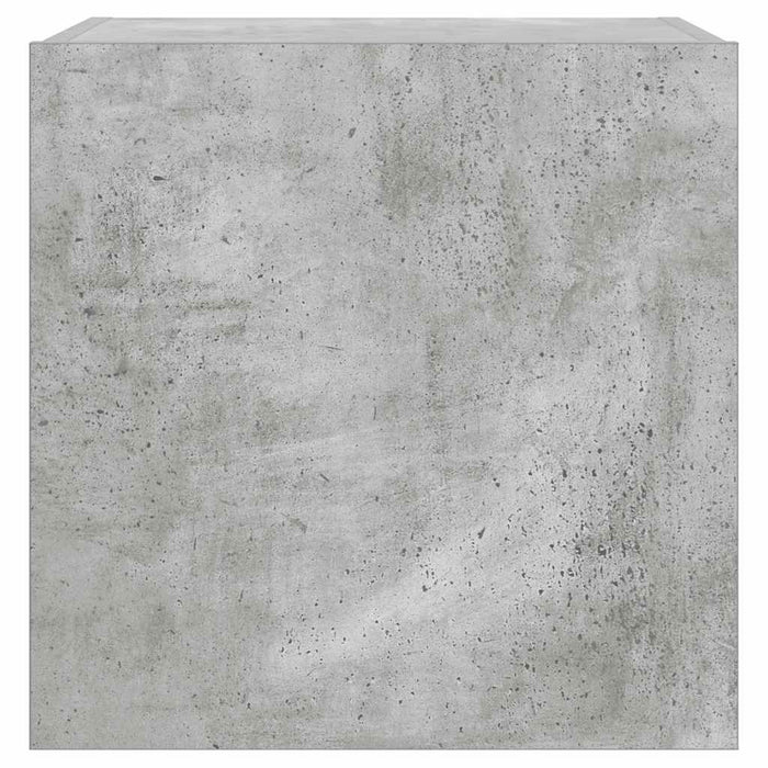 Comodă TV de perete cu lumini LED, gri beton, 40,5x35x40 cm WALTI