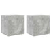 Comode TV de perete cu lumini LED 2 buc. gri beton 40,5x35x40cm - WALTI WALTI