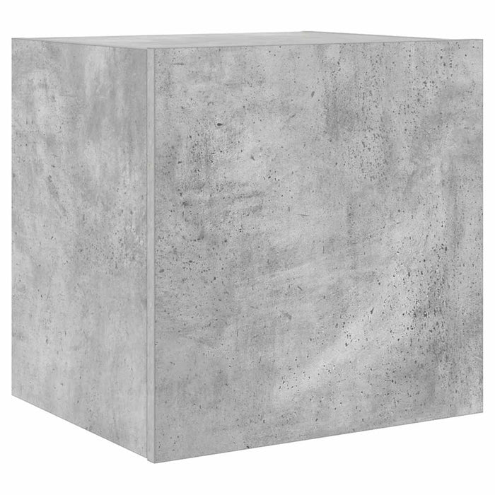 Comode TV de perete cu lumini LED 2 buc. gri beton 40,5x35x40cm - WALTI WALTI