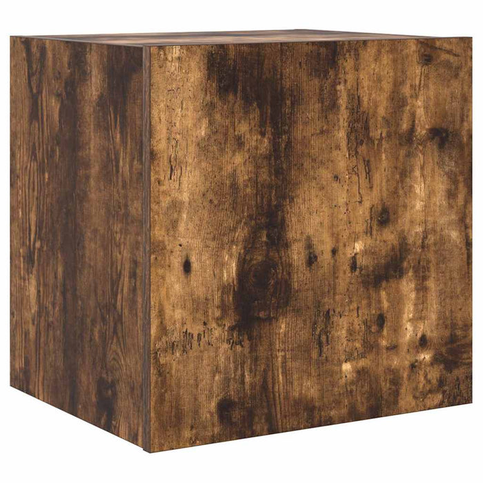 Comodă TV de perete cu LED, 2 buc. stejar fumuriu, 40,5x35x40cm - WALTI WALTI