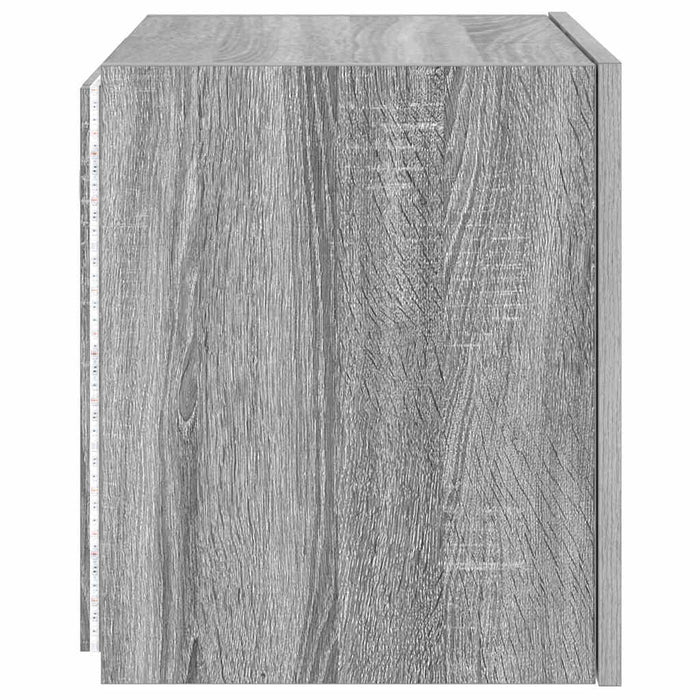 Comode TV cu lumini LED, 2 buc., gri sonoma, 40,5x35x40 cm - WALTI WALTI