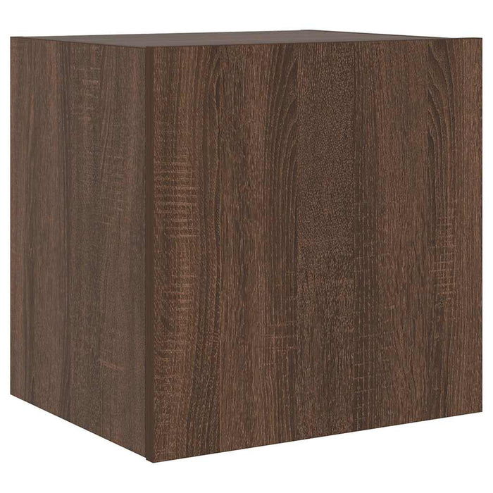 Comodă TV de perete cu lumini LED, stejar maro, 40,5x35x40 cm - WALTI WALTI