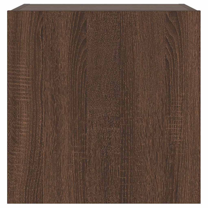 Comodă TV de perete cu LED, 2 buc. stejar maro, 40,5x35x40 cm - WALTI WALTI