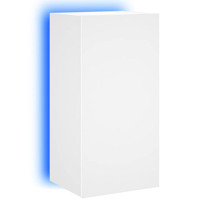 Comodă TV de perete cu lumini LED, alb, 40,5x35x80 cm - WALTI WALTI