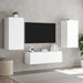 Comodă TV de perete cu lumini LED, alb, 40,5x35x80 cm - WALTI WALTI