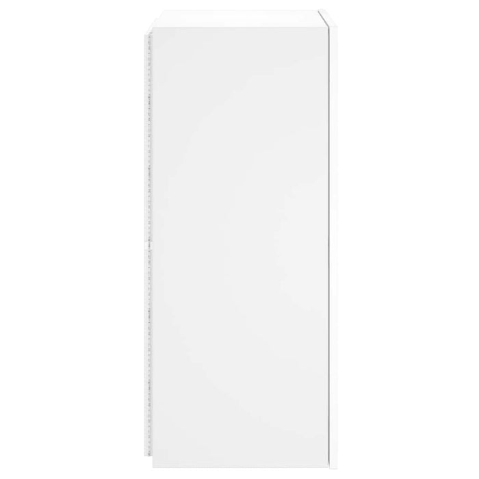 Comodă TV de perete cu lumini LED, alb, 40,5x35x80 cm - WALTI WALTI