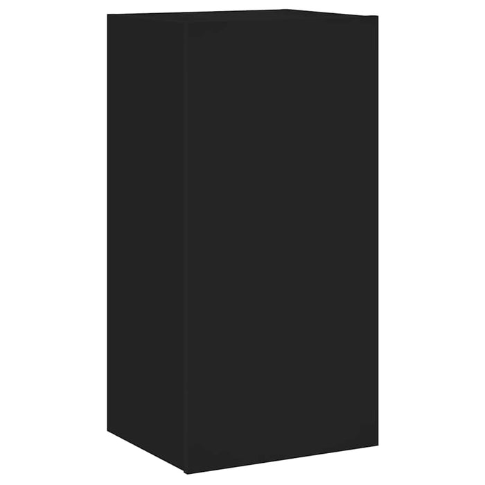 Comodă TV de perete cu lumini LED, negru, 40,5x35x80 cm - WALTI WALTI