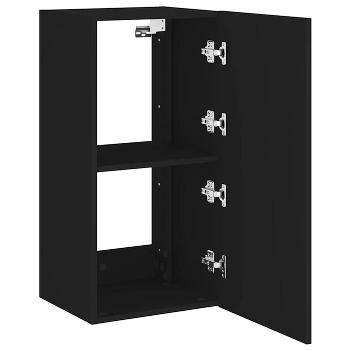 Comodă TV de perete cu lumini LED, negru, 40,5x35x80 cm - WALTI WALTI
