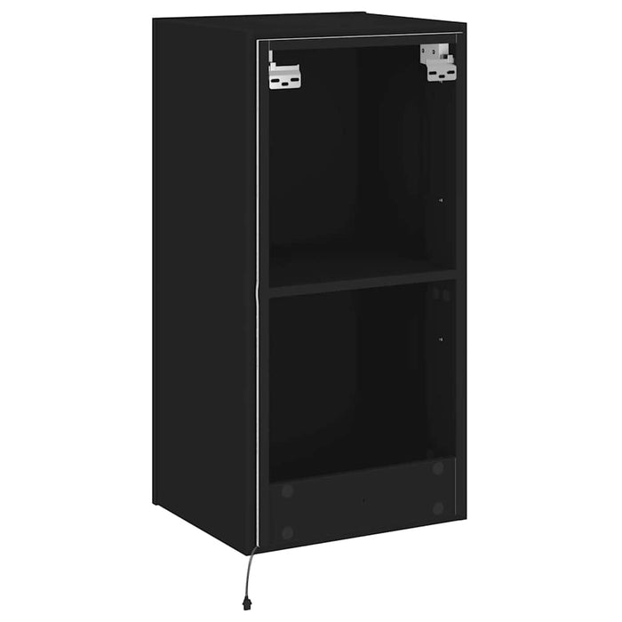 Comodă TV de perete cu lumini LED, negru, 40,5x35x80 cm - WALTI WALTI