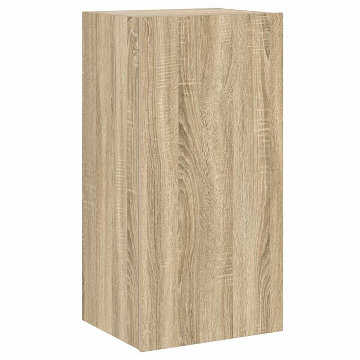 Comodă TV de perete cu lumini LED, stejar sonoma, 40,5x35x80 cm - WALTI WALTI