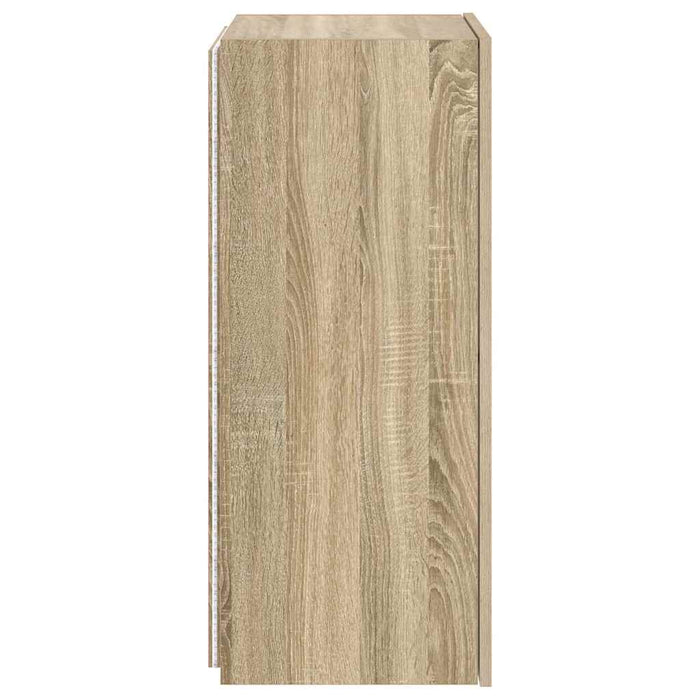 Comodă TV de perete cu lumini LED, stejar sonoma, 40,5x35x80 cm - WALTI WALTI