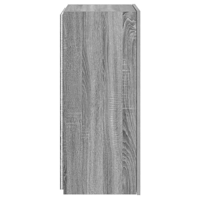 Comodă TV de perete cu lumini LED, gri sonoma, 40,5x35x80 cm WALTI