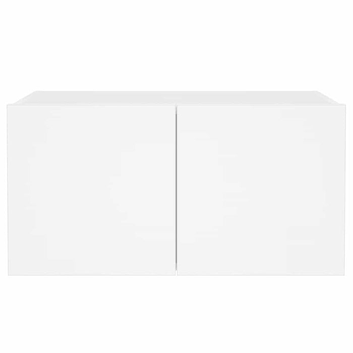 Comodă TV de perete cu lumini LED, alb, 60x35x31 cm WALTI