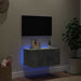 Comodă TV de perete cu lumini LED, gri beton, 60x35x31 cm - WALTI WALTI