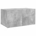 Comodă TV de perete cu lumini LED, gri beton, 60x35x31 cm - WALTI WALTI