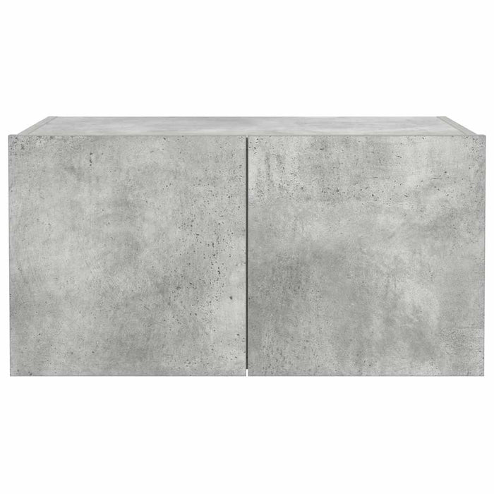 Comodă TV de perete cu lumini LED, gri beton, 60x35x31 cm - WALTI WALTI