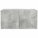 Comodă TV de perete cu lumini LED, gri beton, 60x35x31 cm - WALTI WALTI